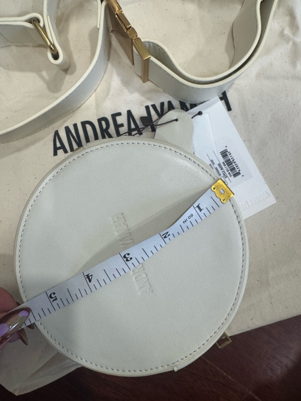 Andrea Iyamah DUN Ivory Round Detachable Fringe Belt Bag - Picture 7 of 16